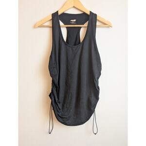 Avia Womens Ruched Active Tank Top Black Size Medium 8-10 NWOT
